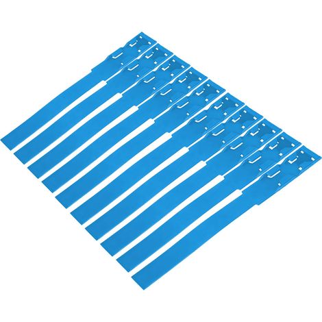 Lot de 10 colliers d'identification pour bovins (anneaux de marquage) - Fournitures pour l'élevage - Bleu (1/5)