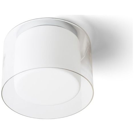 Plafoniera LED VENICE 23 da soffitto  vetro trasparente/vetro opalino/cromo 230V E27 20W IP44