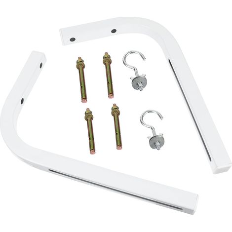 Support D'écran de Projecteur 2pcs en Fer Blanc avec Crochet Fixation Murale Sécurisée de L pour Écran de Projection pour Murs en Bois (1/5)