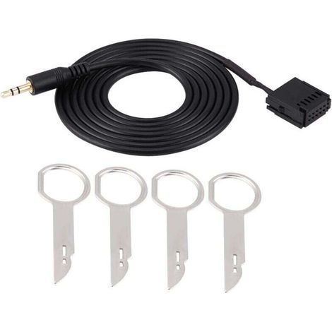 Adaptateur de câble audio auxiliaire pour Ford 6000CD Mondeo Fiesta avec outils et clés pour l'extraction du CD-ARCAN (1/5)