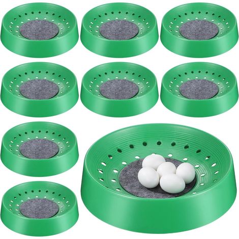 Lot de 10 nids en plastique pour pigeons, cailles et petits oiseaux – Accessoires pour cage – Élevage et couvage (1/4)