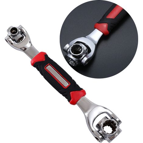 Clé à douille multifonctionnelle 48 en 1 avec tête rotative à 360° pour l'entretien