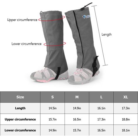 Guêtres coupe-vent Anti-déchirure, bottes de neige, chaussures à couverture haute, randonnée en plein air, marche, chasse, escalade, Legging (1/5)
