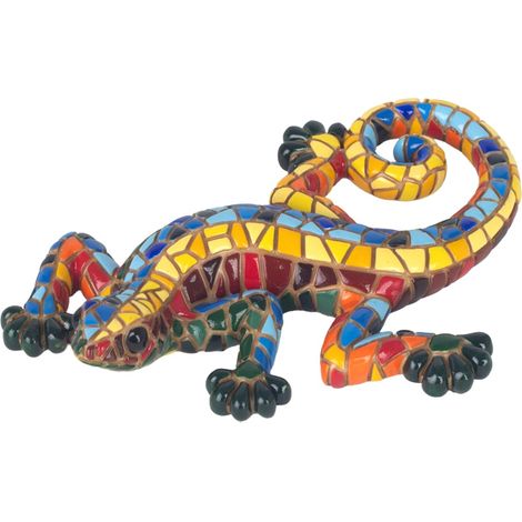 Resin Mosaic Lizard S - Decorazione colorata e originale per la tua casa
