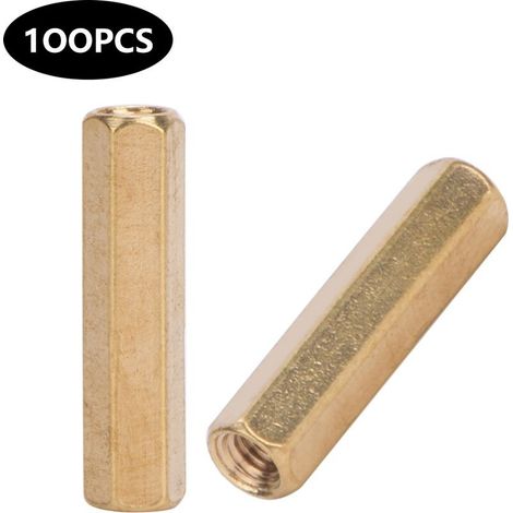 Entretoise en laiton pour carte mère\n\nAccessoires d'écrous hexagonaux de couplage M3 2 voies M3x5/6/8/10/12/15/20-50100 pièces x 20 (1/5)