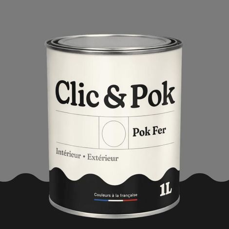 Peinture Fer Antirouille – Métal Extérieur Intérieur, Satinée, Protection Rouille - 1L - RAL 7037 - Gris poussière