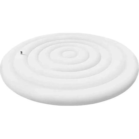 Ecleanfy - Couverture gonflable pour spa avec poignée, couverture gonflable ronde, couverture extérieure imperméable et isolée, couverture pliable B Blanche (1/5)