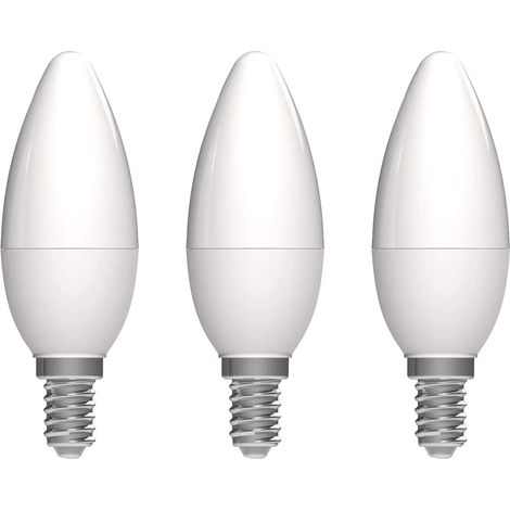 Opake Flammen-LED-Glühbirne E14 3,4 W 470 lm Warmweiß Packung zu 3 - Prolight