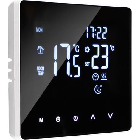SJLERST Thermostat intelligent, Thermostat programmable hebdomadaire à écran tactile LCD rétroéclairé pour la maison (1/5)
