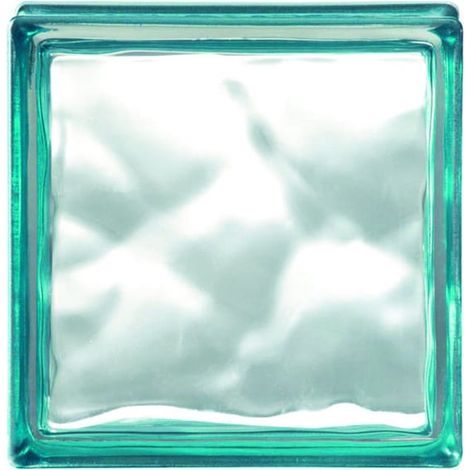 VETRO MATTONE ONDULATO 19 X 19 Verde MADE IN ITALY