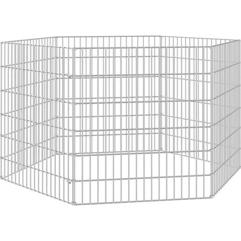 Maison Exclusive - Recinto per Animali Ruspante 6 Pannelli 54x60 cm Ferro Zincato (1/5)