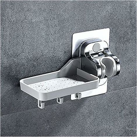 Hand Shower Holder Shower Head Holder No Drilling Strong Grip Handheld Shower Holder Adjustable Angle (Multifunctional) (1/5)