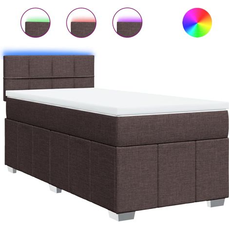Maison Exclusive - Boxspringbett mit Matratze Dunkelbraun 100x200 (1/5)