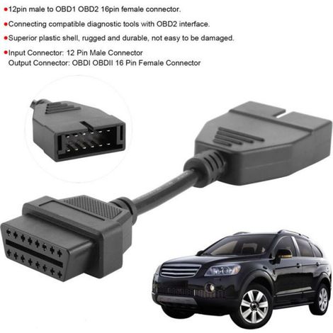 Cble de connecteur de Diagnostic automatique professionnel pour adaptateur GM 12 broches mle vers OBD1 OBD2 16 broc (1/4)