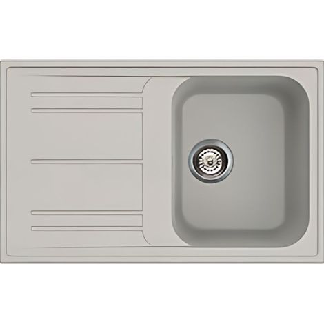 Fregadero encastrable 1 seno aluminio reversible 79x50 - Smeg LZ791AL (1/3)