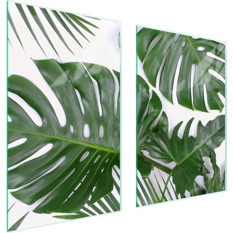 GLASSCHUTZPLATTE FÜR KÜCHE 65x52 MONSTERA (1/5)