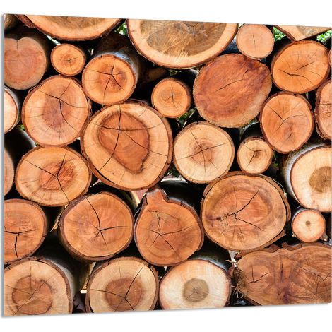 PANNELLO IN VETRO PER CUCINA 65x60 Legno (1/5)