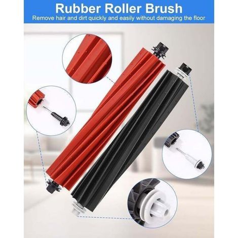 Accessoires Pour Aspirateur Robot - Brosse Principale - Filtre HEPA - Serpillière Microfibre - Compatible Roborock Q5 Pro Q8 Max - Lot De 12 Pièces (1/4)