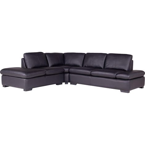 Divano angolare in pelle Nero - Angolo a sinistra - ONYX II