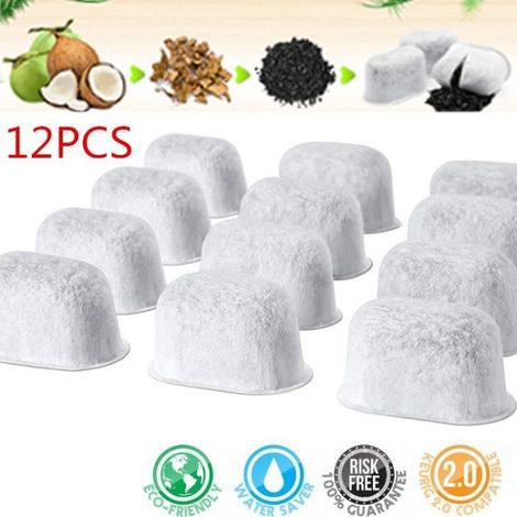 Lot de 12 Filtre à Charbon pour Machine à café KEURIG, Charbon actif en coque de noix de coco Non Tissé, Filtre pour Machine à Café (1/4)