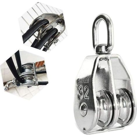 Jammer, pulley, descender, stainless steel pulley, double pulley m32, swivel pulley 304
