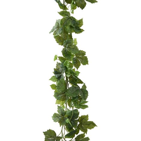 GUIRLANDE DE FEUILLES ARTIFICIELLES 16 X 175 CM - GUIRLANDE DE FEUILLES POUR DÉCORATION DE TABLE, DE FENÊTRE, DÉCORATION MURALE