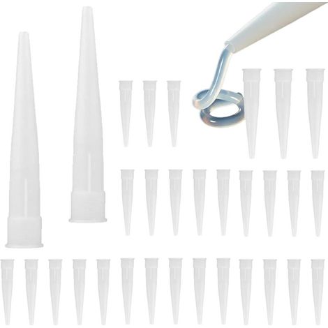 Buse De Calfeutrage - 100 Pièces - Diamètre 15 mm - Pour Tube De Mastic - Accessoire De Réparation Et D'Installation (1/3)
