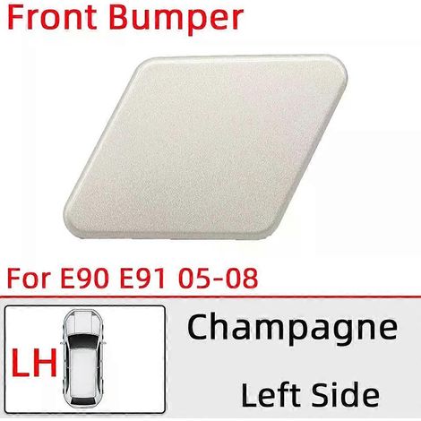 Cache de gicleur de lave-phare pour BMW 320 325 328 330 335 E90 E91 LCI 2005-2008 2009-2012, couleur : Champagne (gauche). (1/4)