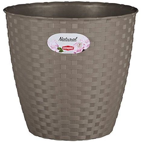 STEFANPLAST 2076000 NATURAL POT DE FLEURS GRIS TOURTERELLE 24 X 22,2 CM (1/2)
