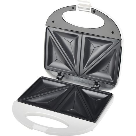 Tostiera doppia "Haida" con base antiscivolo (750W 230V) IP20 225x225x75mm colore bianco e nero