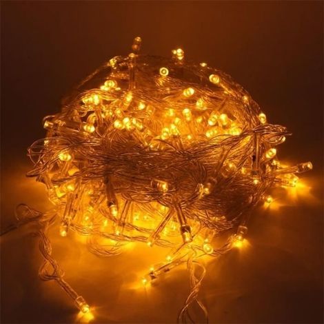 (Gelb) 10 m lange LED-Lichterkette mit 100 LEDs und 8 Modi – Gelb (1/4)