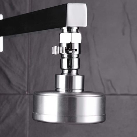 Pomme de Douche Robinet d'arrêt en Laiton avec Interrupteur Vanne 1/2 Male Femelle Vanne d'arrêt Douche, Chromé, AV016 (1/4)