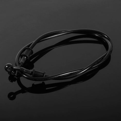 Tuyau de frein et embrayage en acier tressé noir 90cm pour moto motocross (1/4)