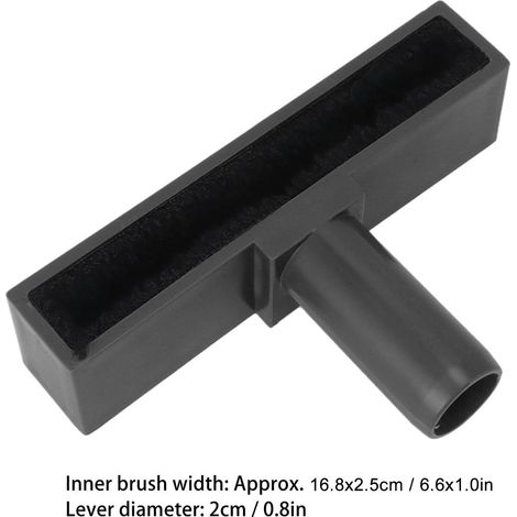 Ortviai Brosse de Nettoyage pour Ventilateur de Plafond Réutilisable et Lavable – Noir, 16,8 x 2,5 cm (1/4)