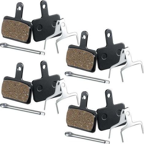 4 Paires Plaquettes de Frein de Vélo pour TRP Tektro Shimano Deore Br-M575 M525 M515 T615 T675 M505 M495 M486 M485 M475 M465 M447 M446 M445 M416 M415 M395 M375 etc. (Plaquettes de Frein en Résine) (1/5)