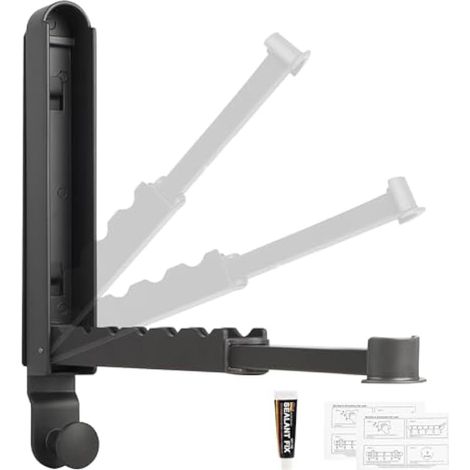 Étendoir à linge pliable pour balcon, barre de penderie extensible murale pour buanderie, chambre ou salle de bain, gris anthracite (1/5)