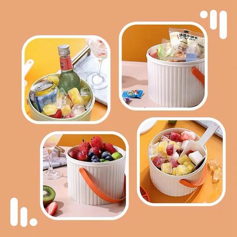Bac à glaçons 22 compartiments en silicone alimentaire à démoulage facile, avec couvercle pour congélateur, orange et blanc (1/5)