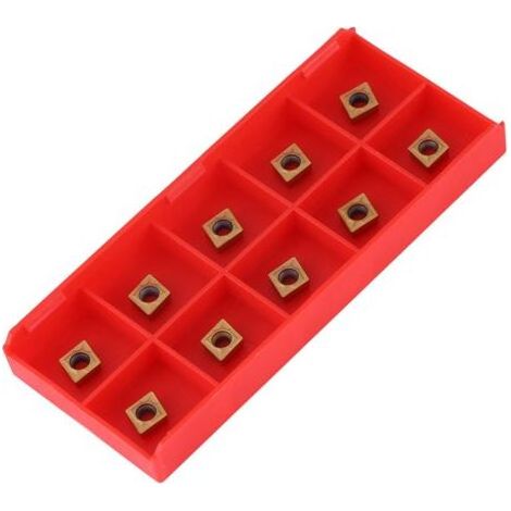 Coffret de 10 inserts en carbure CCMT060204-HM YBC251 – Tournage et filetage acier – Finition de surface optimale – Résistance et ténacité élevées (1/5)