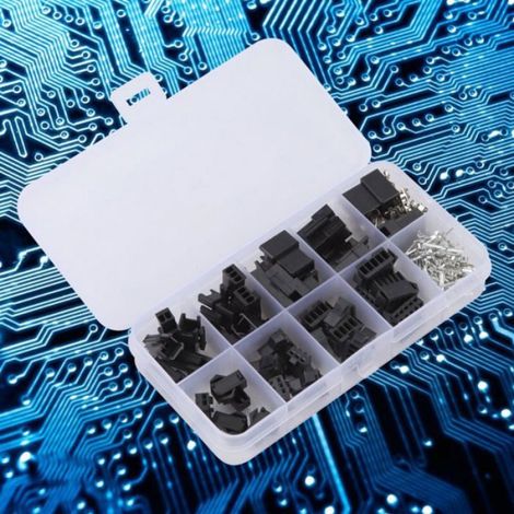 Kit 200 Connecteurs SM Plug (2/3/4/5 Pin Male/Female), Inclut Wire Jumper + Pin Header + Housing (1/4)