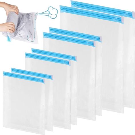 Stück handgerollte Vakuumbeutel, Kompressionsbeutel, wasserdichte und wiederverwendbare Vakuum-Reisebeutel für Kleidung, Bettwäsche usw. (3550cm, 4050cm, 4060cm, 5070cm)
