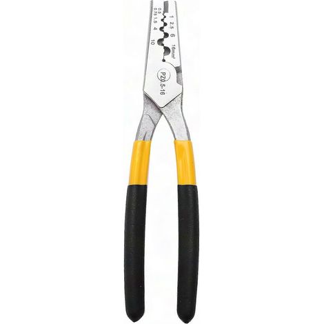 Pince à sertir style PZ, 0,5-16mm, pour embouts de câbles et cosses tubulaires, outil manuel professionnel (1/5)