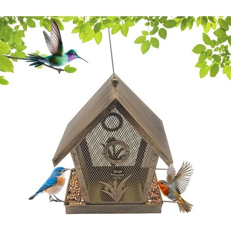 mangeoire Oiseaux Exterieur Suspendre mangeoires pour Oiseaux Sauvages Convient pour Une Utilisation en extérieur dans Les Jardins et Les Cours (1/5)