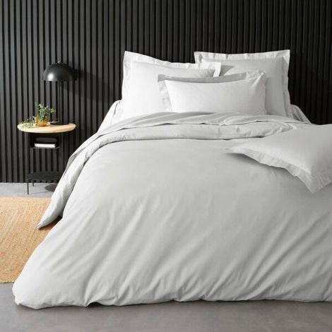Housse de couette Percale Unie – Parure de Lit Luxe et Confort - 240x220cm - Blanc (1/5)