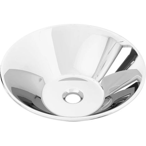vidaXL Lavabo 42x14 cm cerámica plateado (1/2)