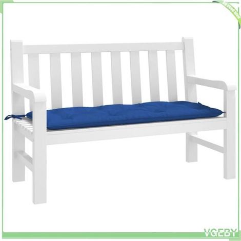 361593 Coussin de banc de jardin bleu 120x50x7 cm tissu oxford (1/5)