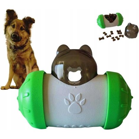 Interaktives Hundespielzeug mit Leckerli-Spender, Grün und Weiß (1/3)