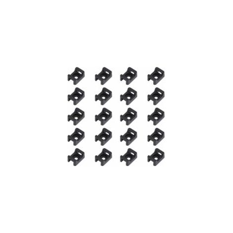 150 fascette nere per cavi, 23 mm x 16 mm, a forma di sella - Crezuo