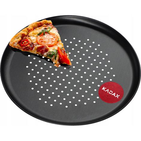 KADAX Pizzaform, Pizza-Pfanne mit Löchern, Backblech aus verzinktem Blech, Pizzablech in zwei Varian