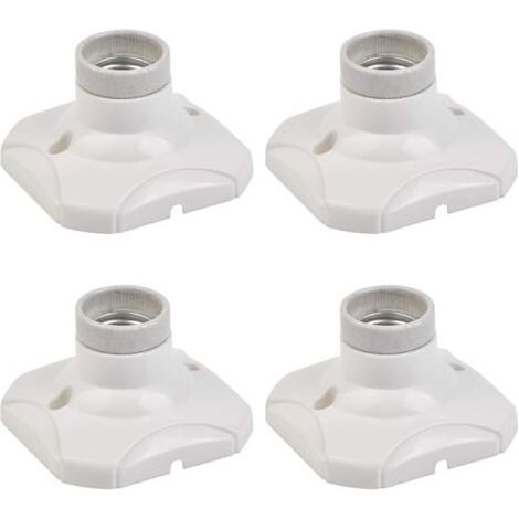 PCS Douille pour Ampoule E27 LED PorteLampe E27 Support Douille E27 Murale E27 Base avec Support pour Couloirs, Escaliers, Chambres, Cuisines (AC 220250V, Blanc)dengyank (1/4)