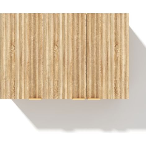 Pensile da cucina a parete con 3 ante in MDF 90 x 29 x 60 cm naturale (1/5)